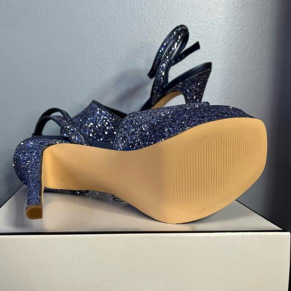 Guess Blue Glitter Heels - Picture 9 of 10
